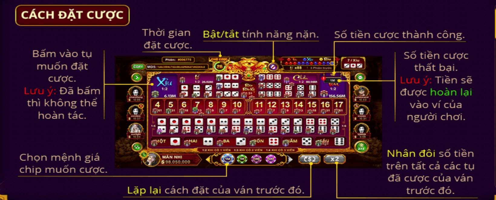 Giai ma game Sicbo tai phu MD5 Sunwin